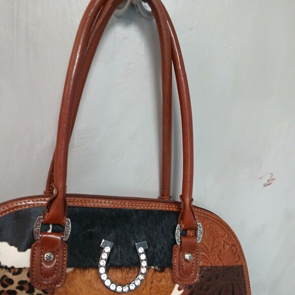 Western Patchwork Satchel - Picture 12 of 12